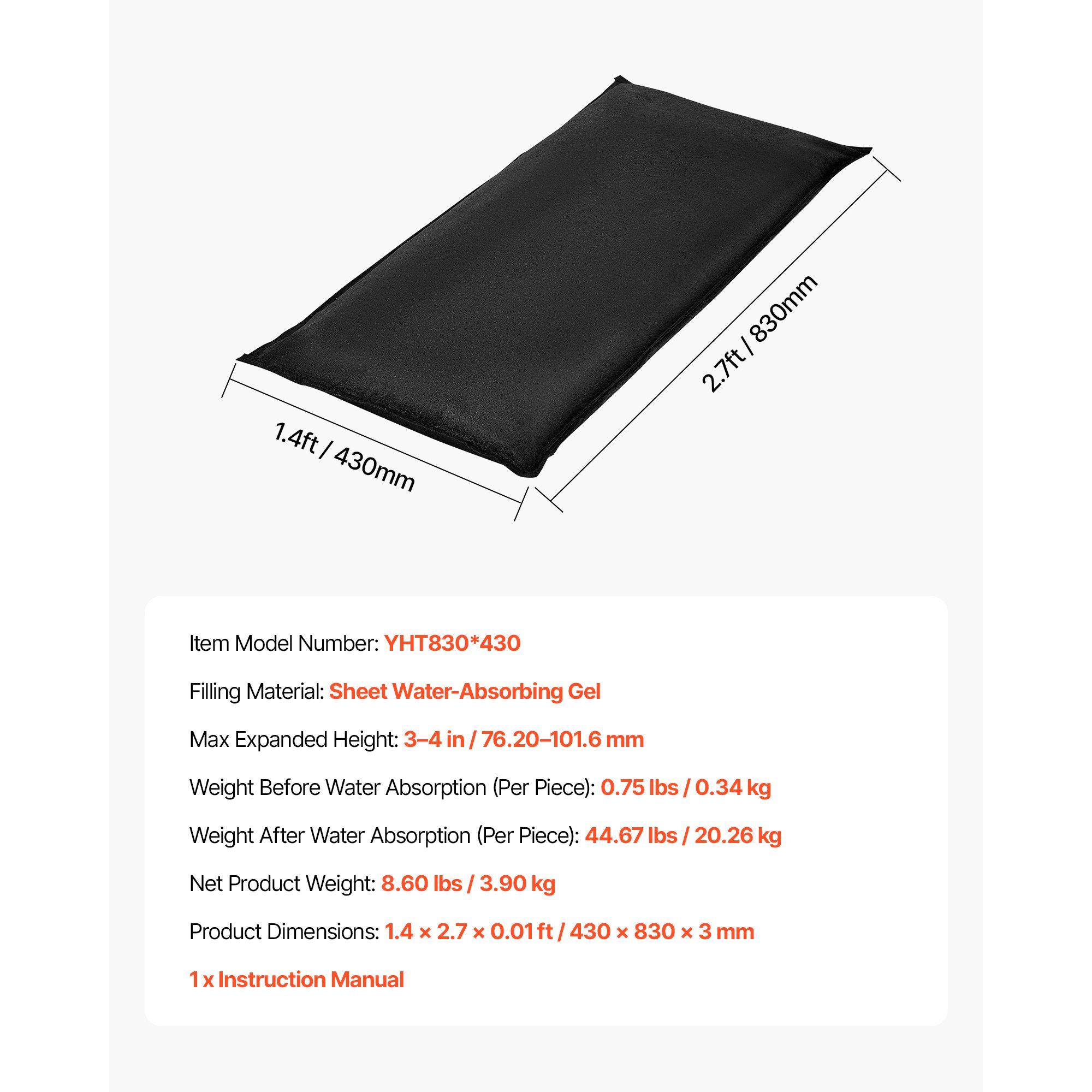 Flood Barrier, 10 Pack, 1.4 x  - Flood Barrier Bag ulasan dan harga