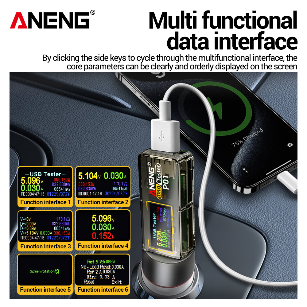ANENG P01 USB Tester Voltmeter - Co Detector Plug ulasan dan harga